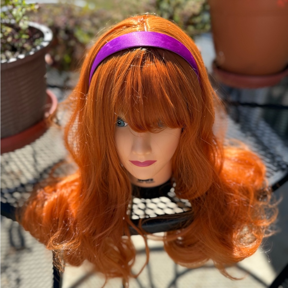 Scooby Doo's Daphne Blake style Vibrant Orange Wig